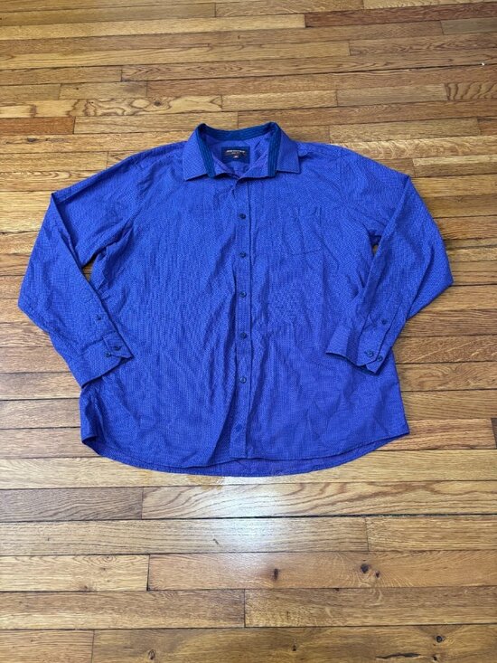 Johnston & Murphy Other - Johnston & Murphy Men's Purple Button Down Dress Shirt Sz 2XL XXL Purple Cotton